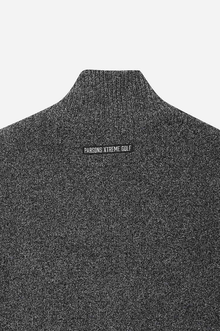 WOMEN HALF-ZIP HIGH-NECK SWEATER PKFPW411221 BLACK 상품 이미지 1