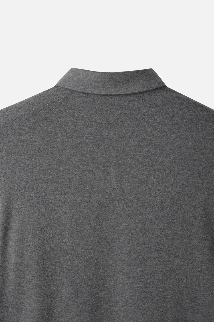 MEN RECON KNIT HYBRID COLLAR LONG SLEEVE PKWCM211412 M/GREY 상품 이미지 1