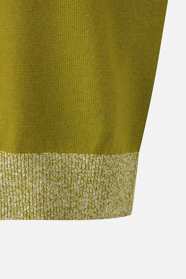 WOMEN DOUBLE-COLLAR SWEATER PKWCW411408 MOSS GREEN 상품 이미지 1