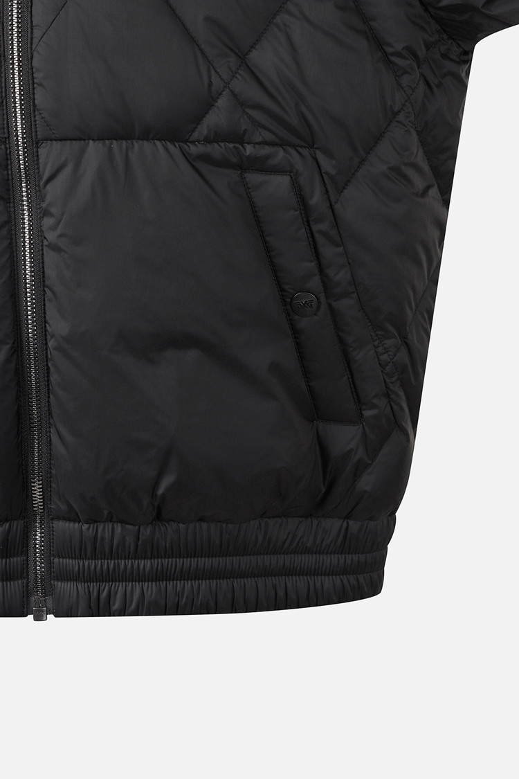 WOMEN SHORT-SLEEVE DOWN JACKET PKWCW631021 BLACK 상품 이미지 1
