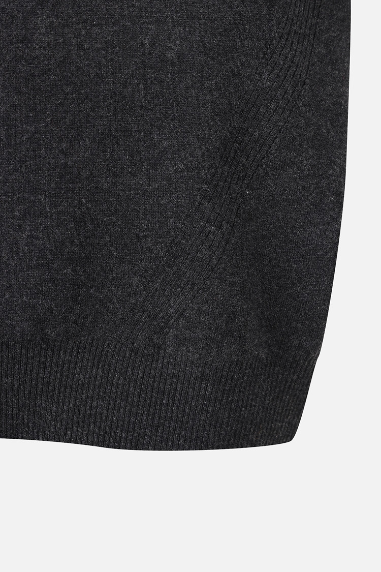 MEN GEN-X CASHEMRE BLEND SET HALF-ZIP SWEATER PKWPM411713 D/GREY 상품 이미지 1