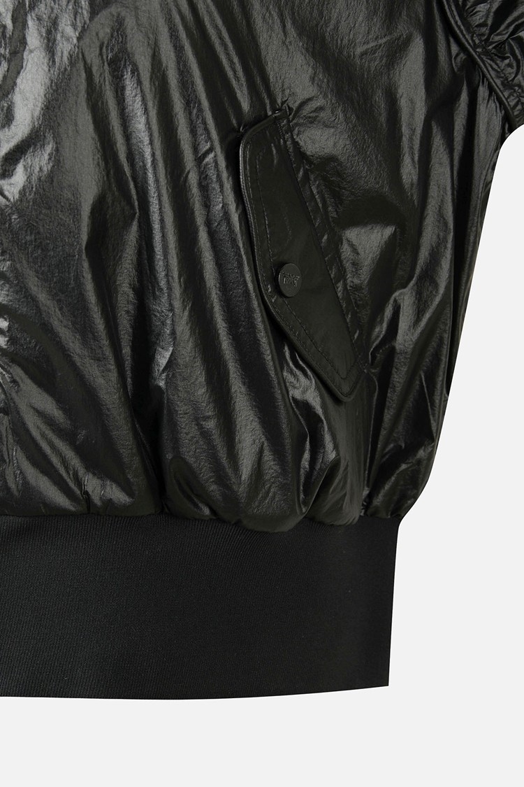 WOMEN LEATHER SET-UP JACKET PKWPW151521 BLACK 상품 이미지 1