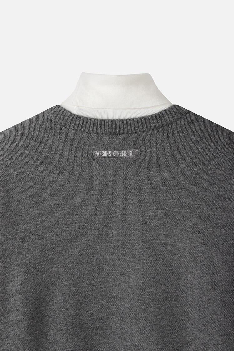 WOMEN WIND BLOCK HIGH-NECK SWEATER PKWPW411512 M/GREY 상품 이미지 1