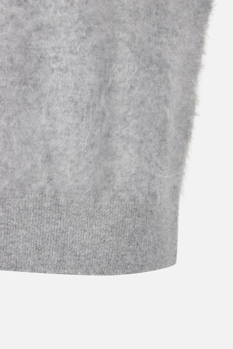 WOMEN BRUSHED CASHMERE SWEATER PKWPW411712 M/GREY 상품 이미지 1