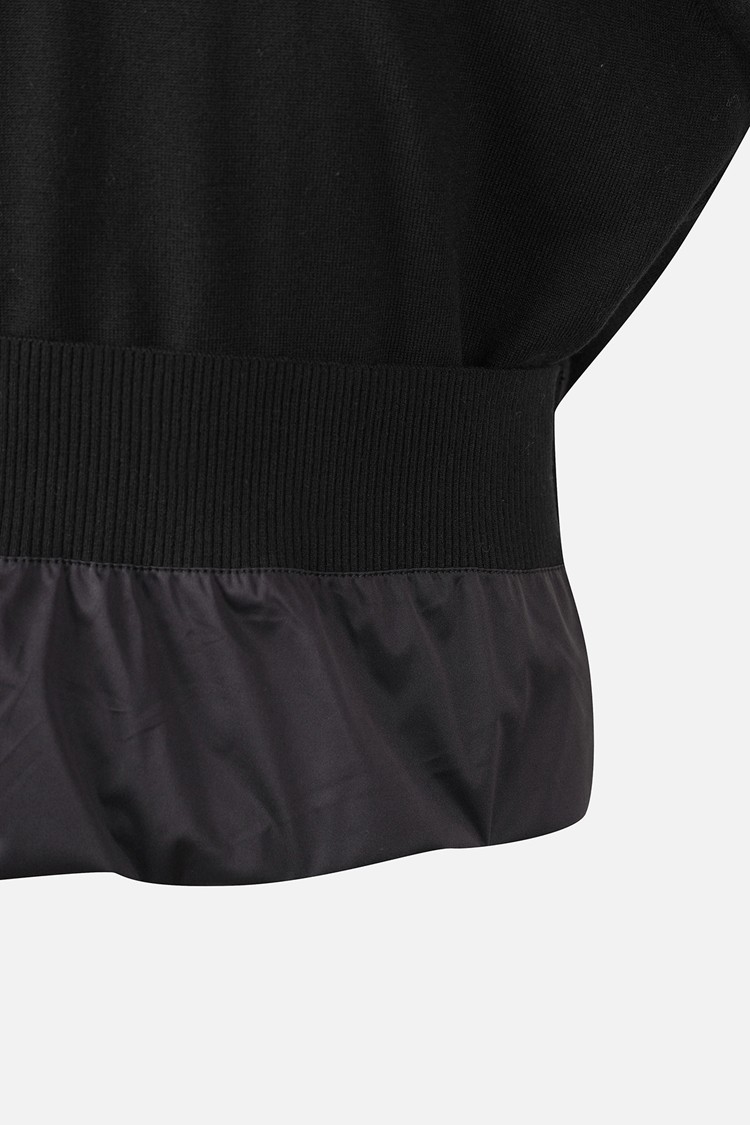 MEN RECON WINDPROOF ROUND NECK SWEATER PKFCM411021 BLACK 상품 이미지5