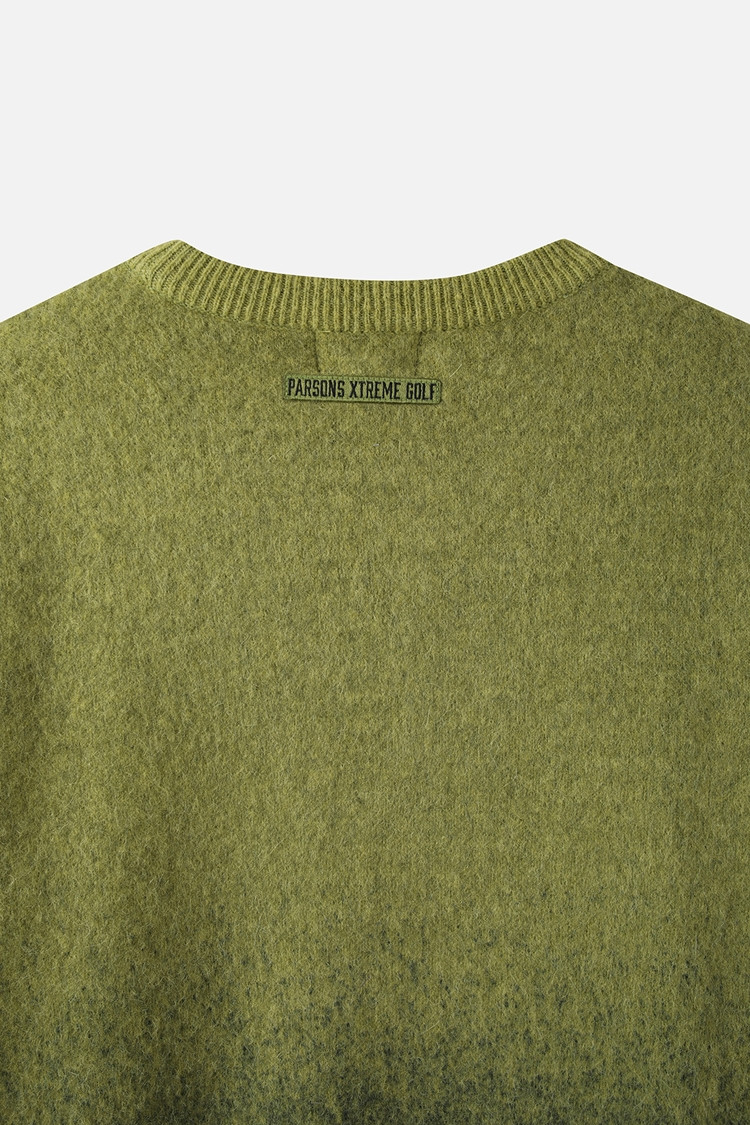 MEN GRADATION ROUND NECK SWEATER PKFCM411108 MOSS GREEN 상품 이미지 1