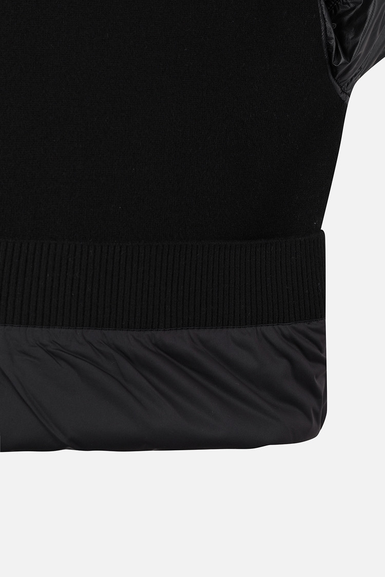 MEN HYBRID HOODED SWEATER PKFPM410921 BLACK 상품 이미지 1