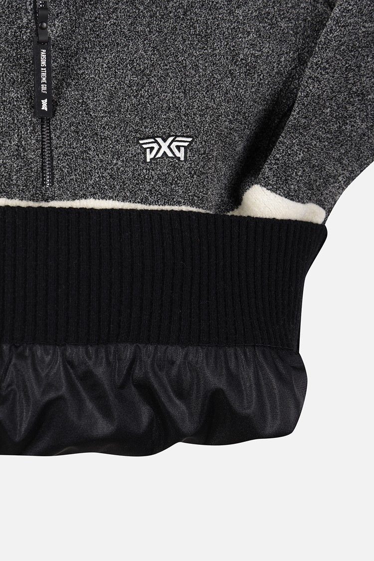 WOMEN HALF-ZIP HIGH-NECK SWEATER PKFPW411221 BLACK 상품 이미지 1