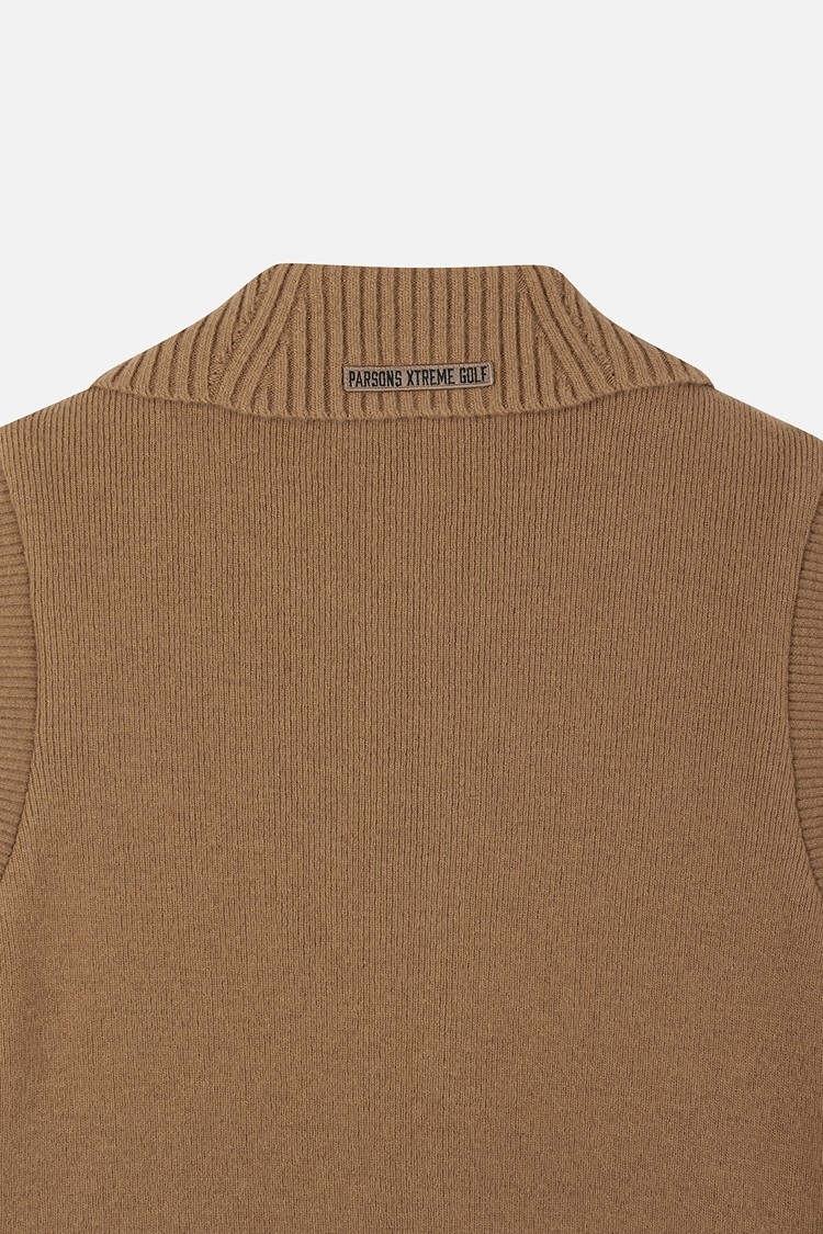 WOMEN WOVEN HYBRID KNIT VEST PKFPW421105 BEIGE 상품 이미지5