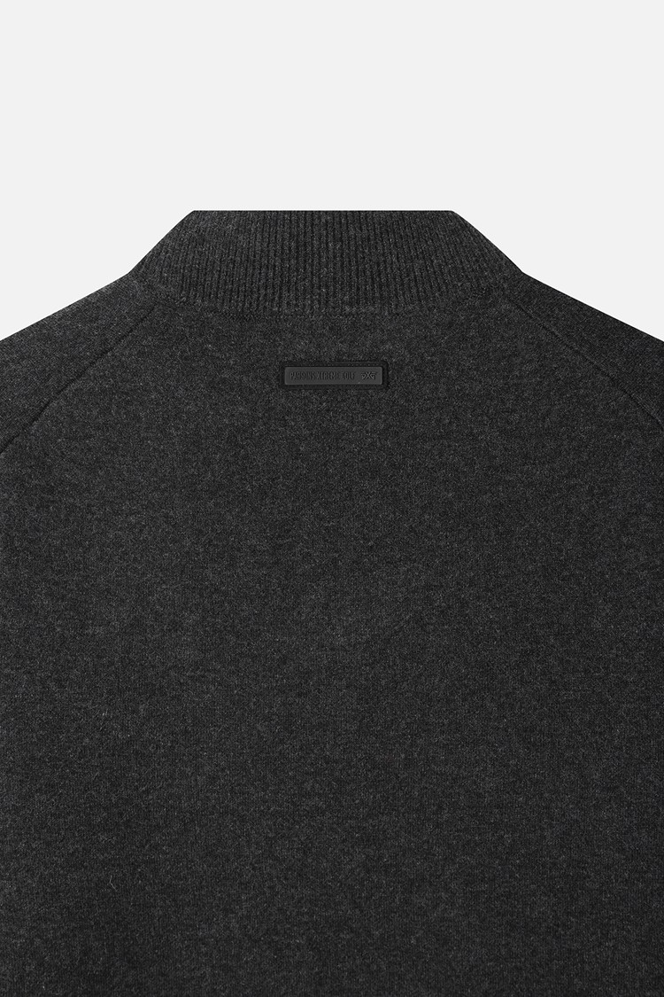 MEN GEN-X CASHEMRE BLEND SET HALF-ZIP SWEATER PKWPM411713 D/GREY 상품 이미지 1