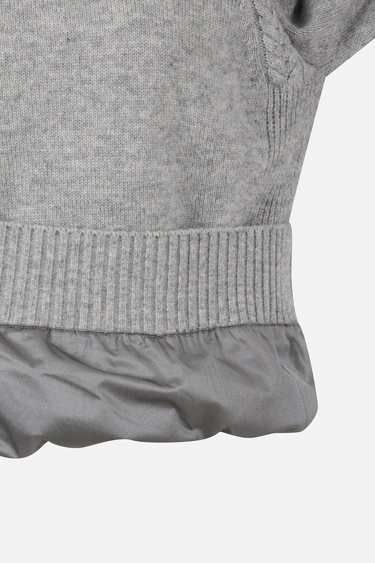 WOMEN CASHMERE WIND BLOCK SWEATER PKWPW411312 M/GREY 상품 이미지 1