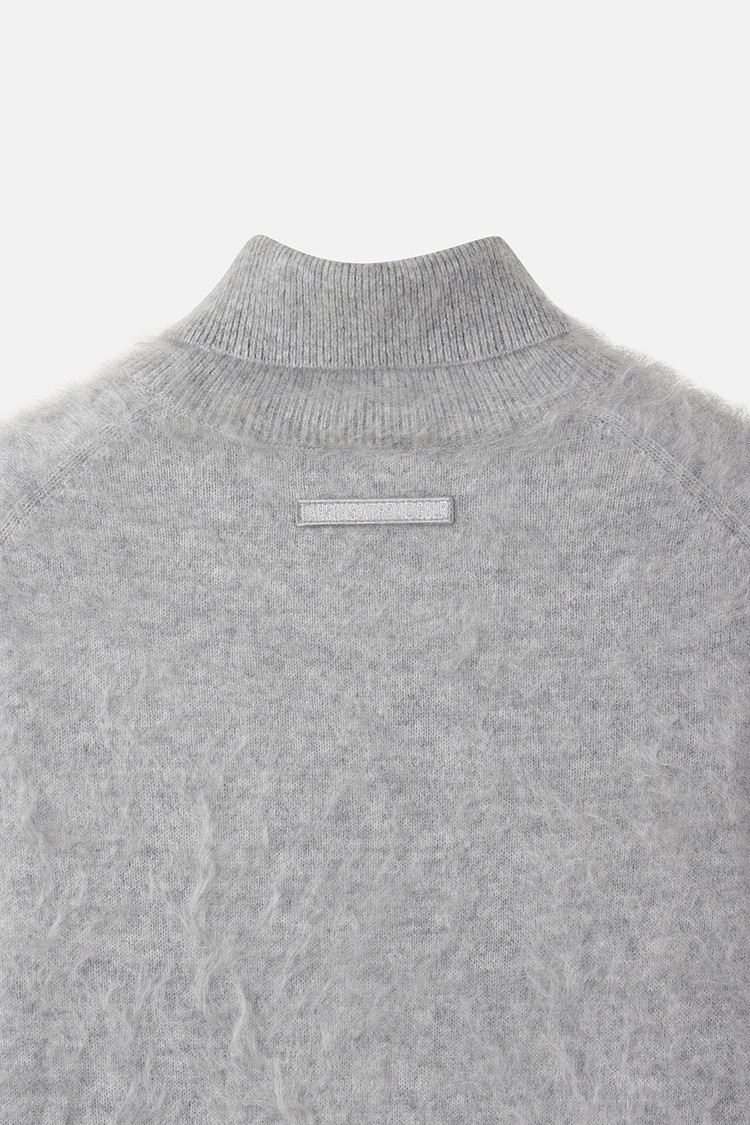 WOMEN BRUSHED CASHMERE SWEATER PKWPW411712 M/GREY 상품 이미지 1