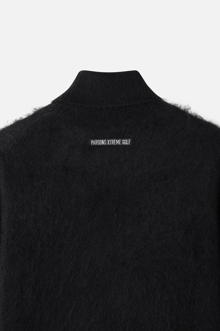 WOMEN BRUSHED CASHMERE SWEATER PKWPW411721 BLACK 상품 이미지 1