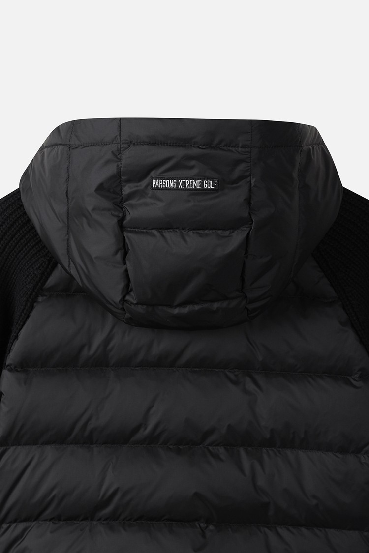 WOMEN SIDE OPEN WOVEN HYBRID DOWN JACKET PKWPW431921 BLACK 상품 이미지 1