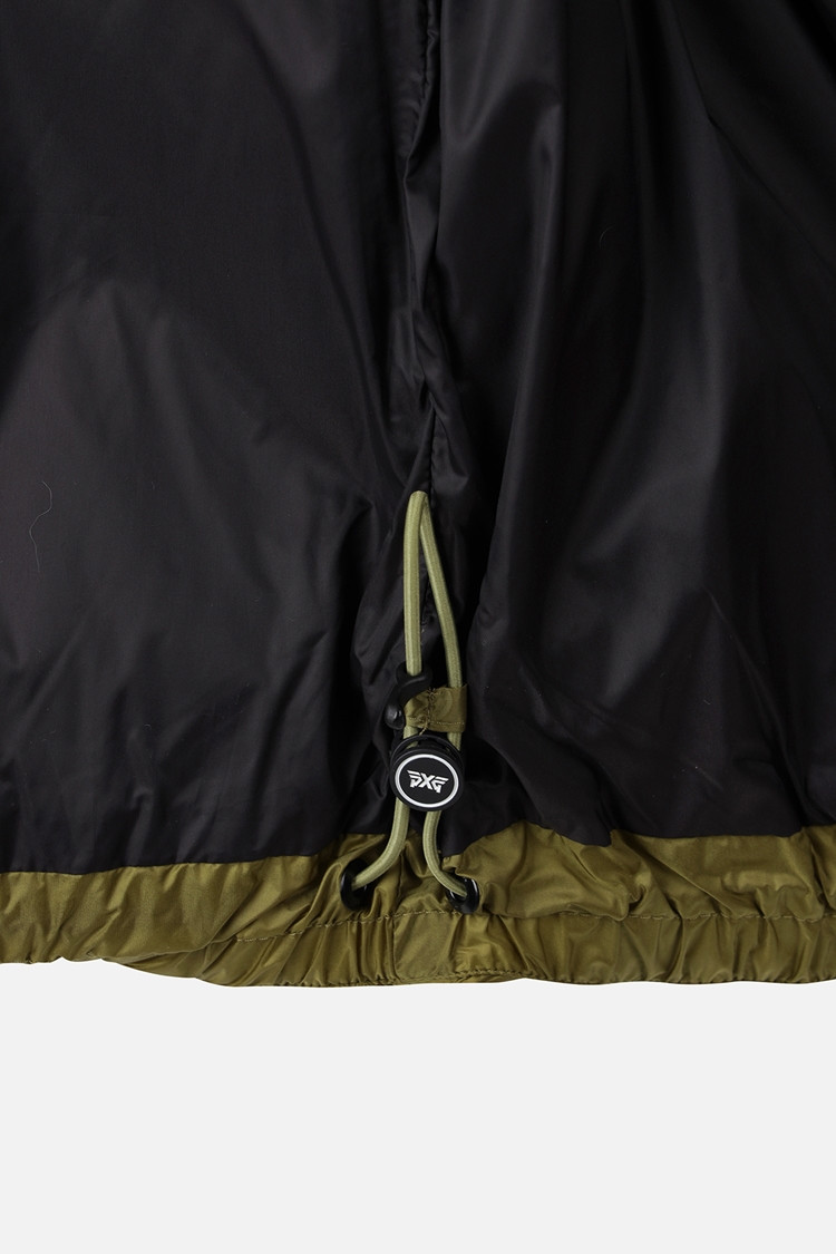 WOMEN BIG COLLAR DOWN VEST PKWCW641308 MOSS GREEN 상품 이미지 1