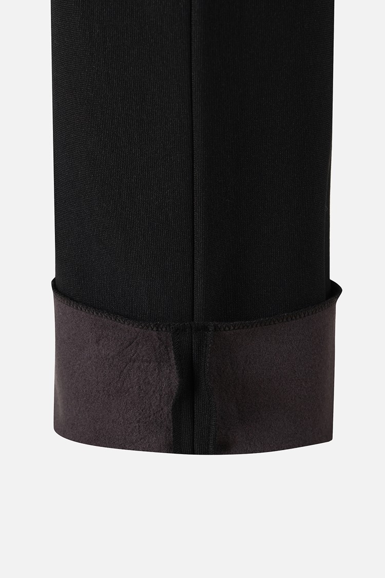 MEN BRUSHED TWO-TONE STANDARD FIT PANTS PKWPM511421 BLACK 상품 이미지 1