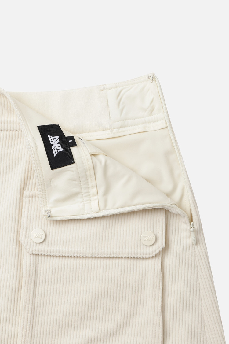 WOMEN CORDUROY SKIRT PKFCW560501 WHITE 상품 이미지8