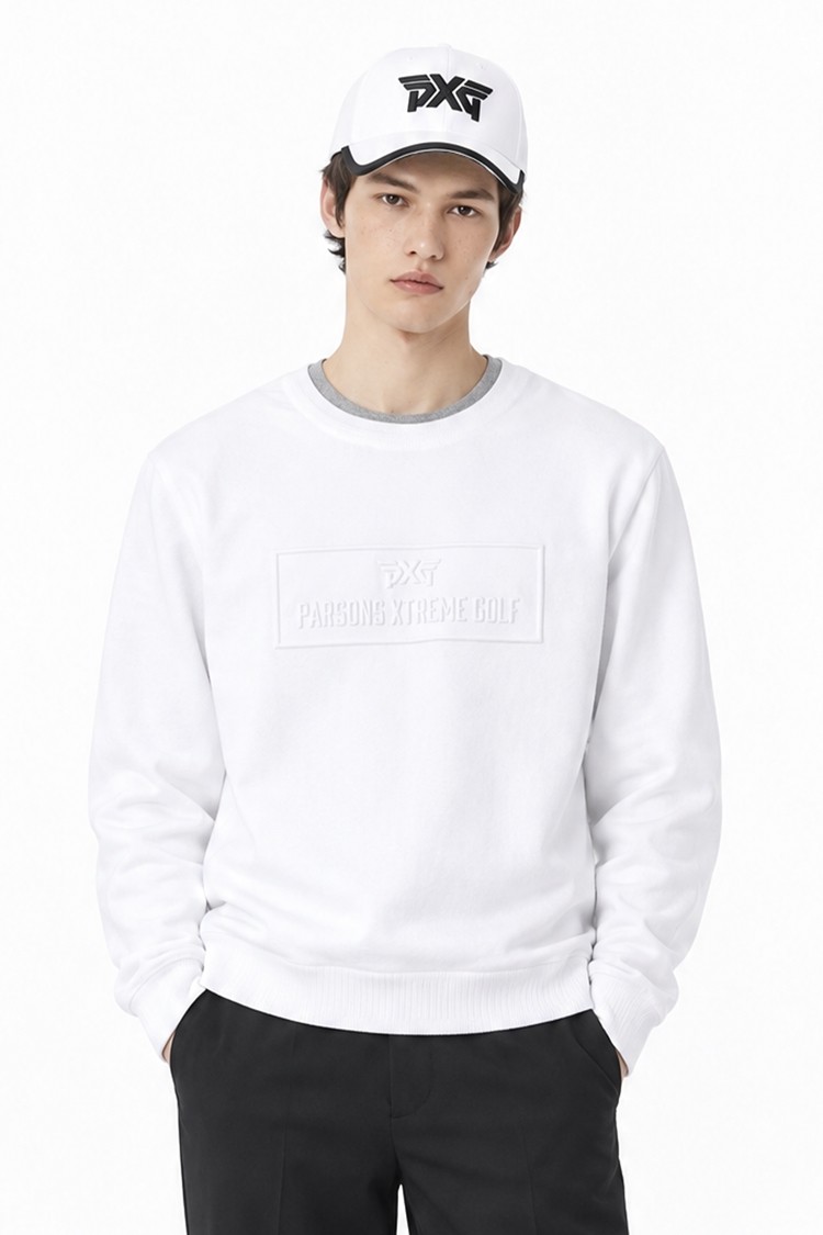 MEN ESSENTIAL ROUND NECK SWEATER PKFPM410401 WHITE 상품 이미지 1