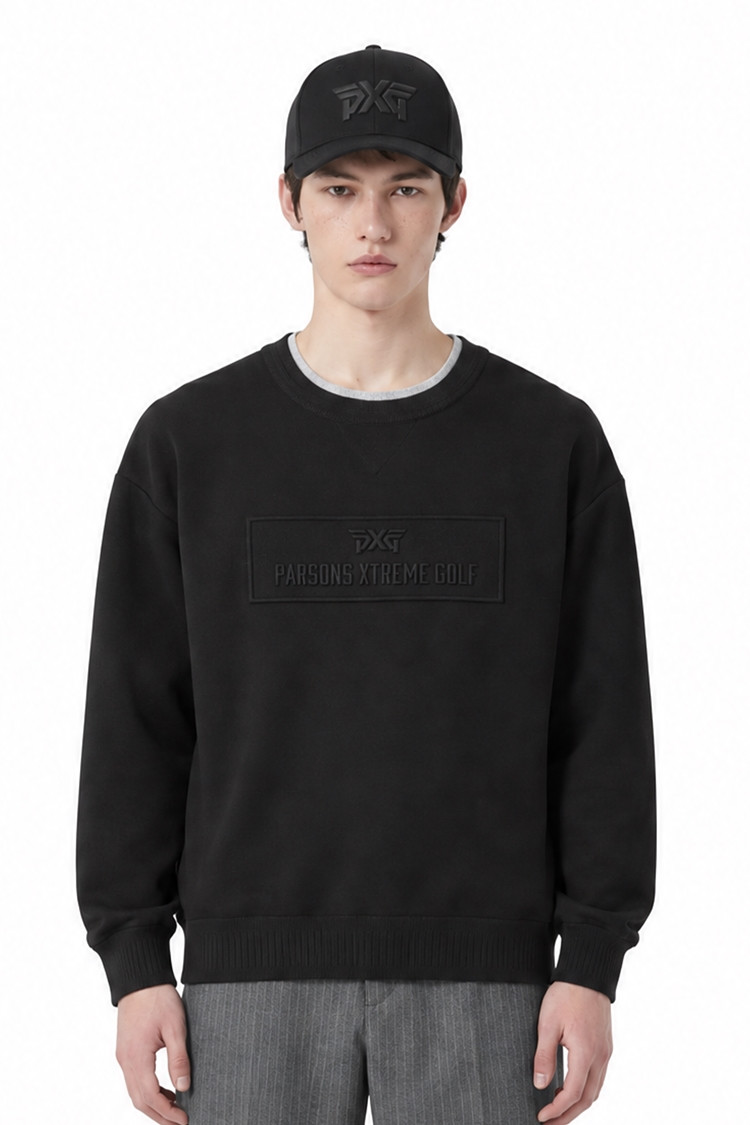 MEN ESSENTIAL ROUND NECK SWEATER PKFPM410421 BLACK 상품 이미지 1