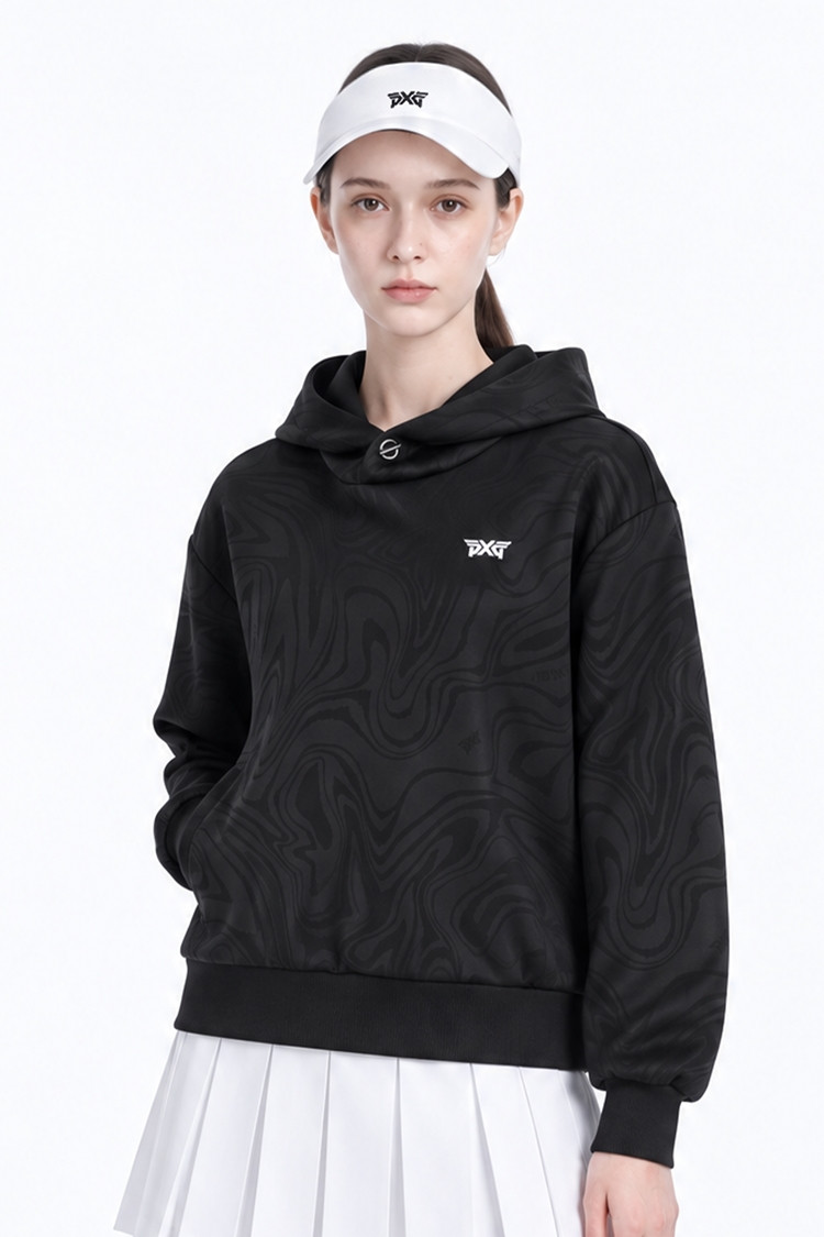 WOMEN DAMASCUS HOOD LONG SLEEVE PKFPW150521 BLACK 상품 이미지 1