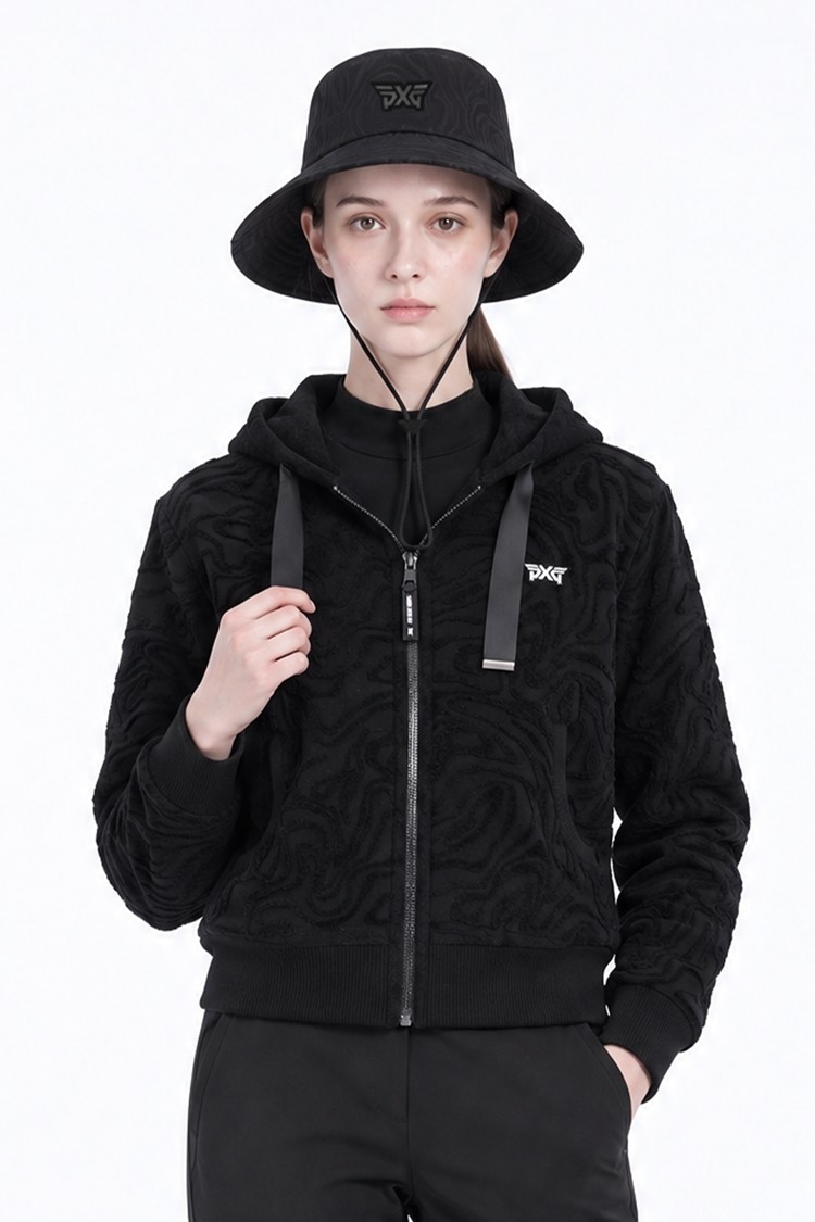 WOMEN DAMASCUS ZIP-UP CARDIGAN PKFPW430621 BLACK 상품 이미지 1