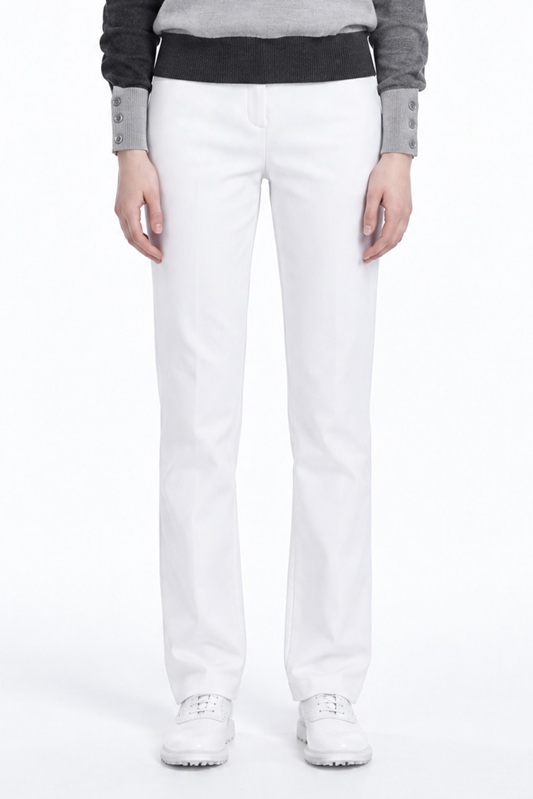 WOMEN SLIM FIT PANTS PKFPW510201 WHITE 상품 이미지 1