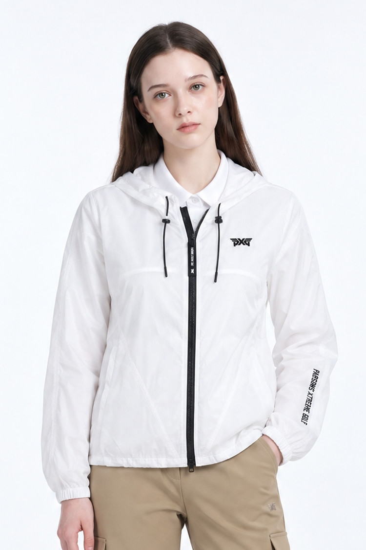 WOMEN ESSENTIAL HOOD JK PKFPW610201 WHITE 상품 이미지0