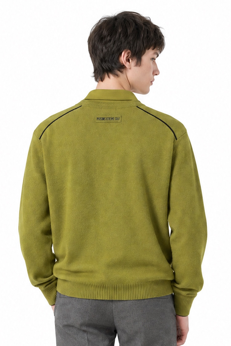 MEN CASHMERE ROUND NECK SWEATER PKFCM410708 MOSS GREEN 상품 이미지 1