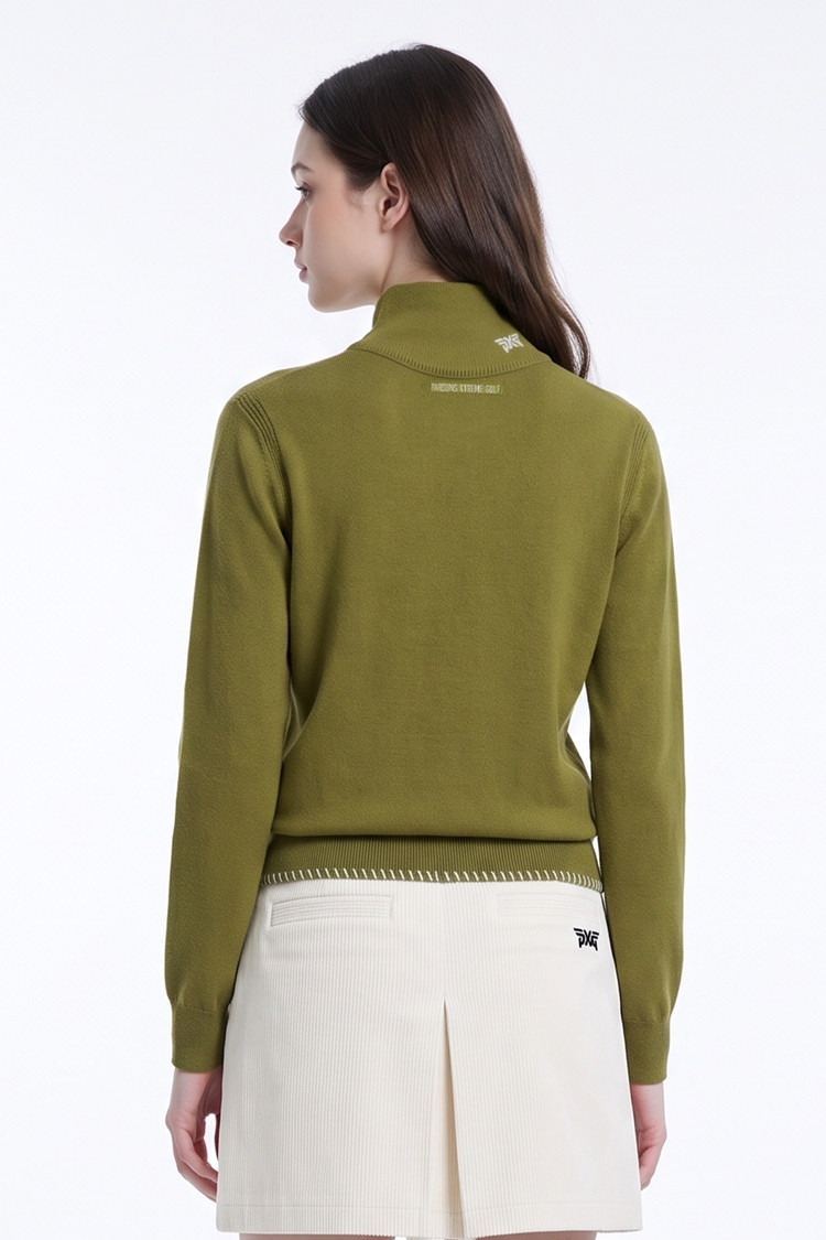 WOMEN CASHMERE SWEATER PKFCW410908 MOSS GREEN 상품 이미지 1
