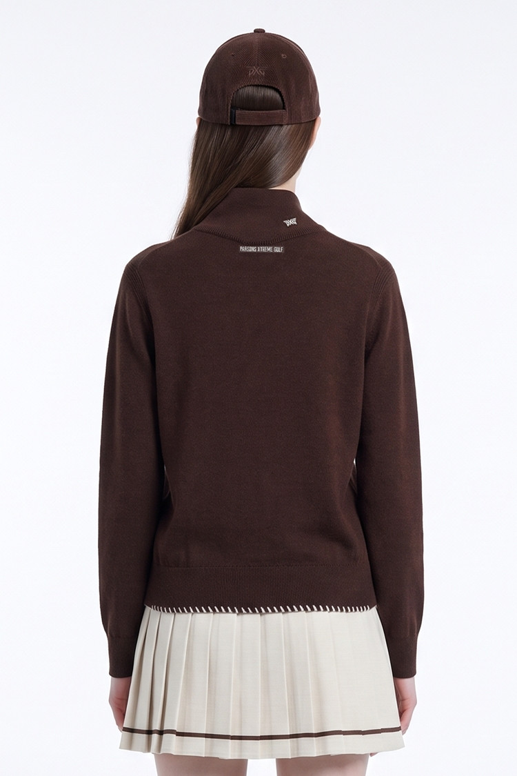 WOMEN CASHMERE SWEATER PKFCW410987 BROWN 상품 이미지 1