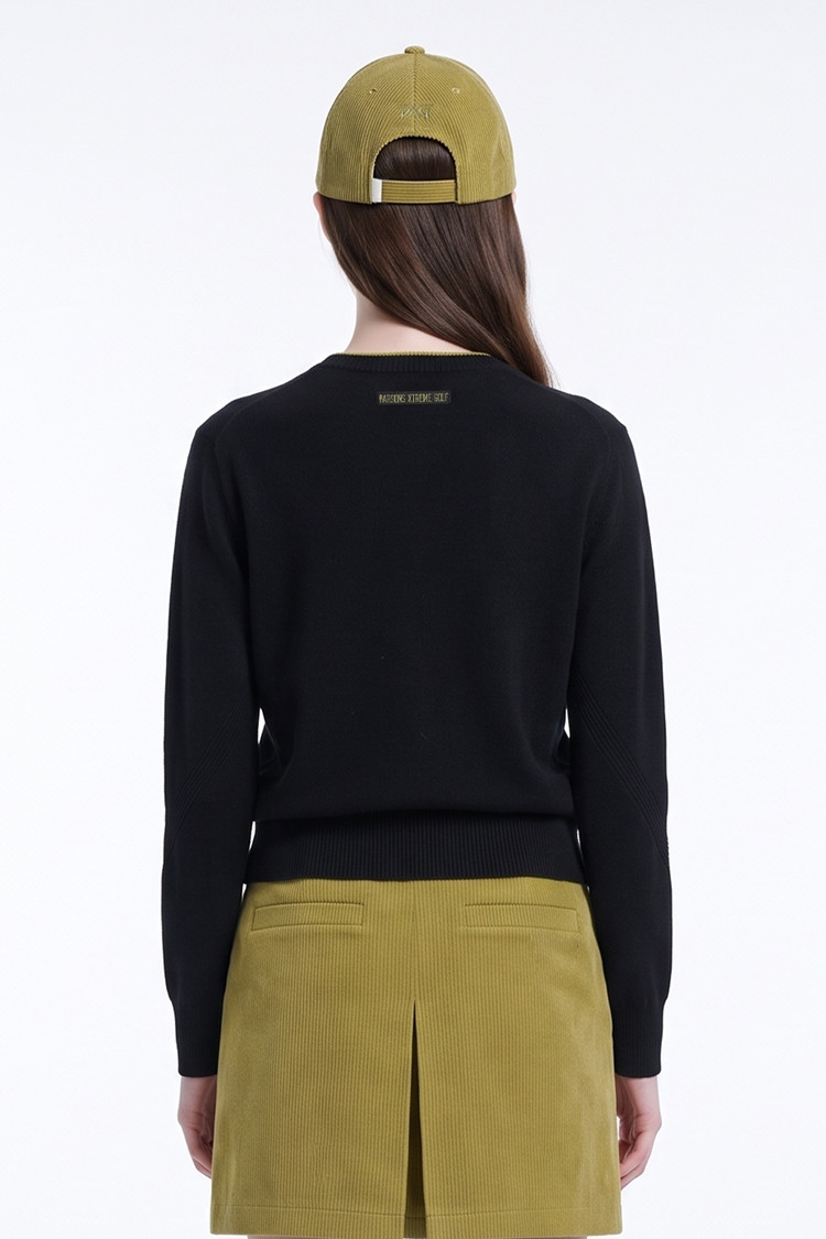 WOMEN CASHMERE CARDIGAN PKFCW430821 BLACK 상품 이미지 1