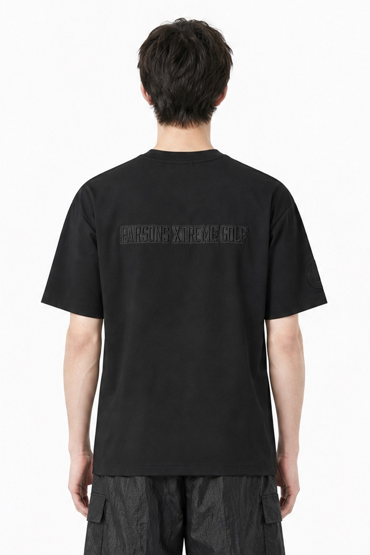 MEN LOGO ROUND SHORT SLEEVE PKFPM120121 BLACK 상품 이미지 1