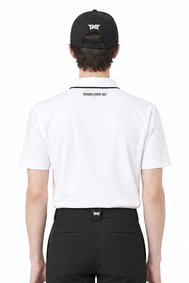 MEN ONE POINT COLLAR SHORT SLEEVE PKFPM220201 WHITE 상품 이미지 1