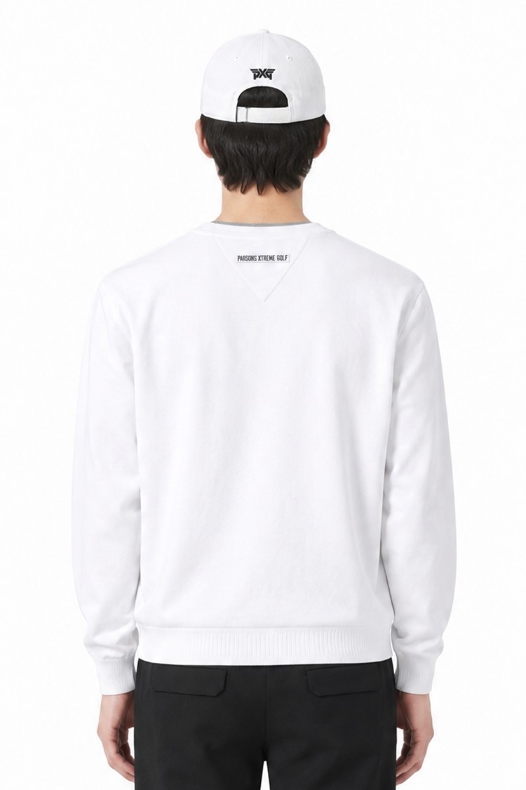 MEN ESSENTIAL ROUND NECK SWEATER PKFPM410401 WHITE 상품 이미지 1