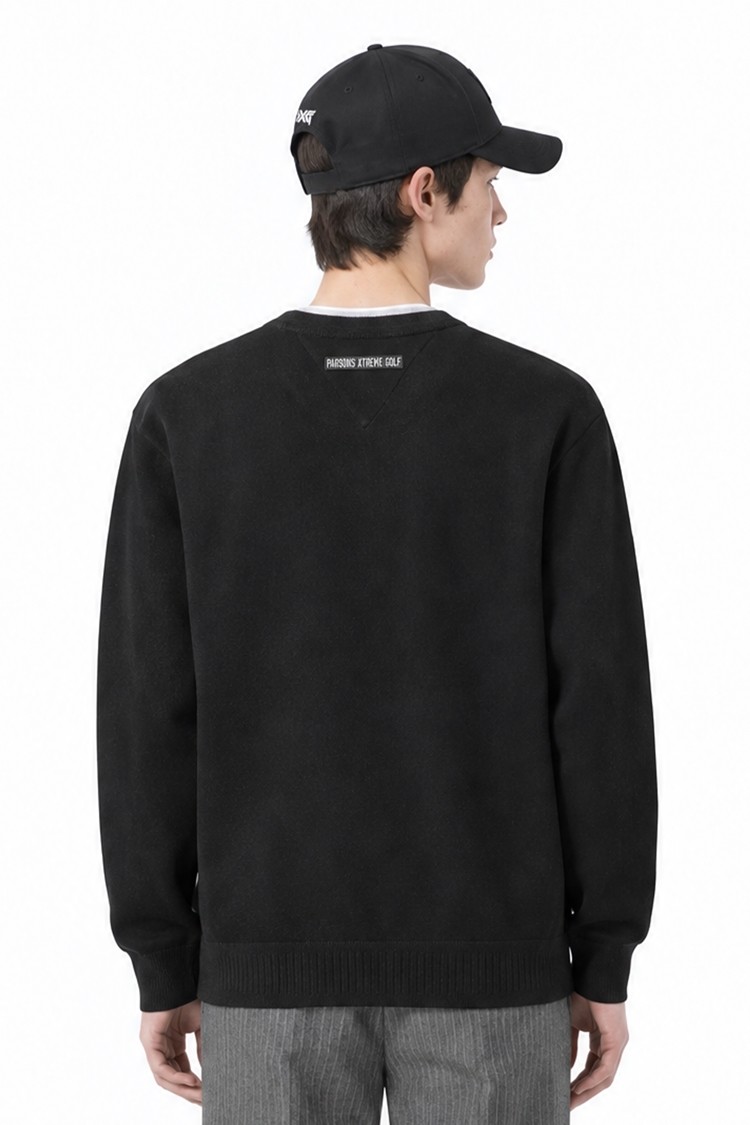 MEN ESSENTIAL ROUND NECK SWEATER PKFPM410421 BLACK 상품 이미지 1
