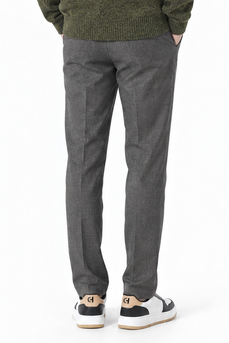 MEN WOOL STANDARD FIT PANTS PKFPM511012 M/GREY 상품 이미지 1