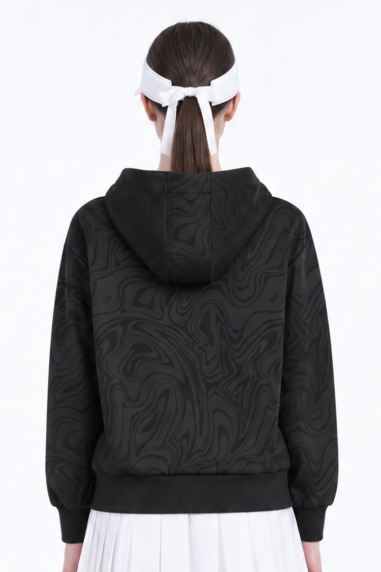 WOMEN DAMASCUS HOOD LONG SLEEVE PKFPW150521 BLACK 상품 이미지 1