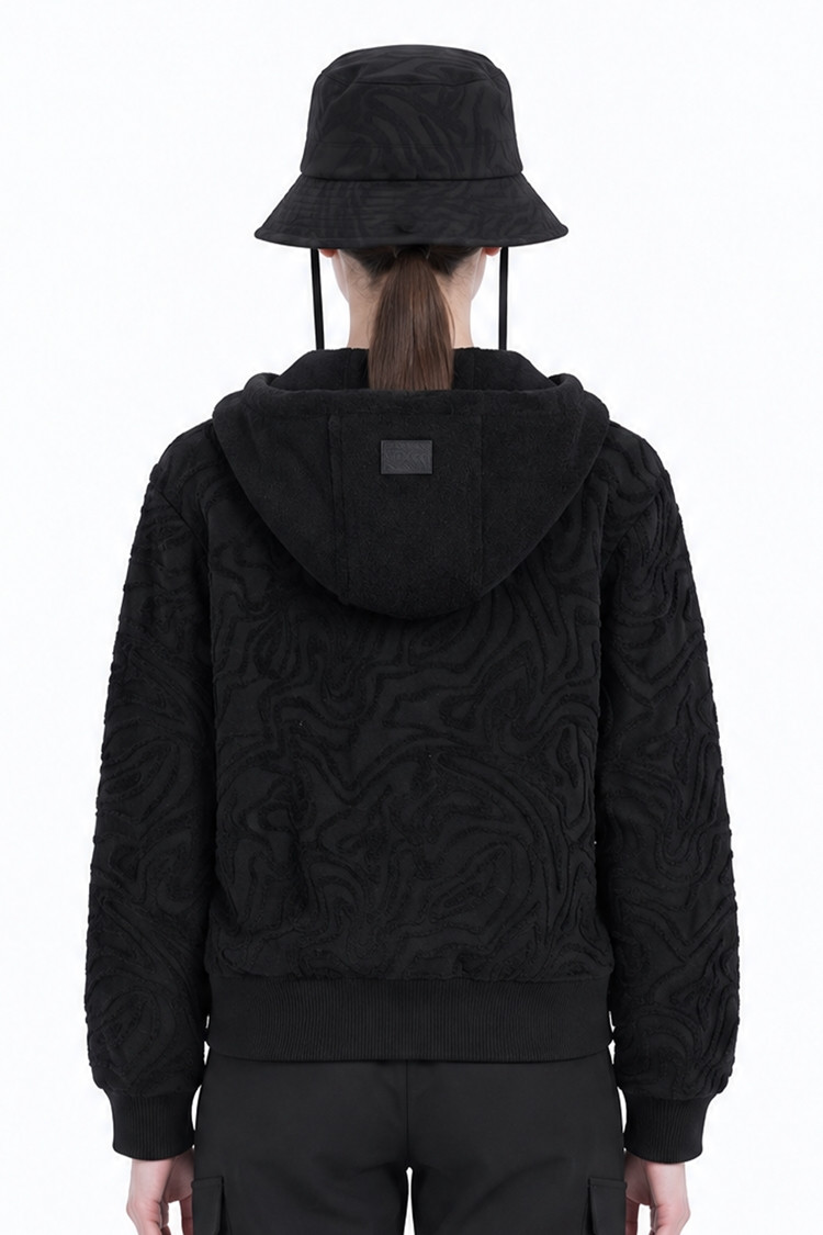 WOMEN DAMASCUS ZIP-UP CARDIGAN PKFPW430621 BLACK 상품 이미지 1