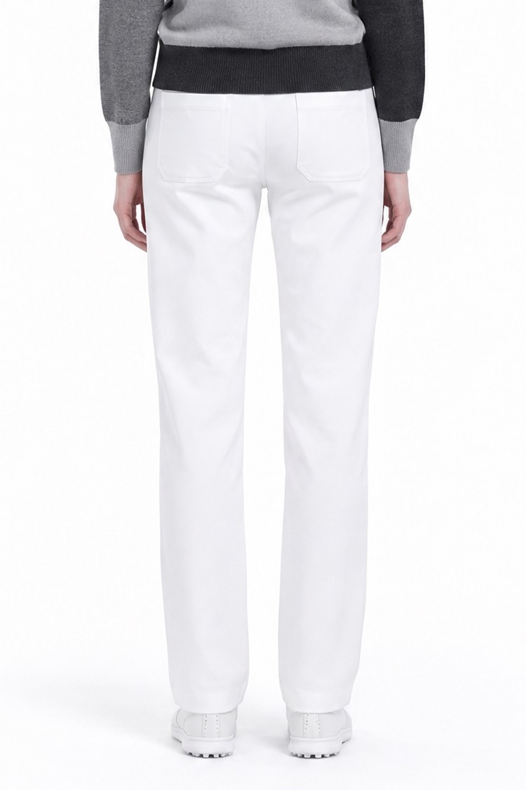 WOMEN SLIM FIT PANTS PKFPW510201 WHITE 상품 이미지 1