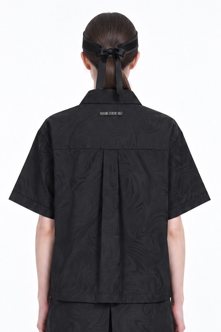 WOMEN DAMASCUS JQD SHORT-SLEEVE JACKET PKFPW610621 BLACK 상품 이미지 1