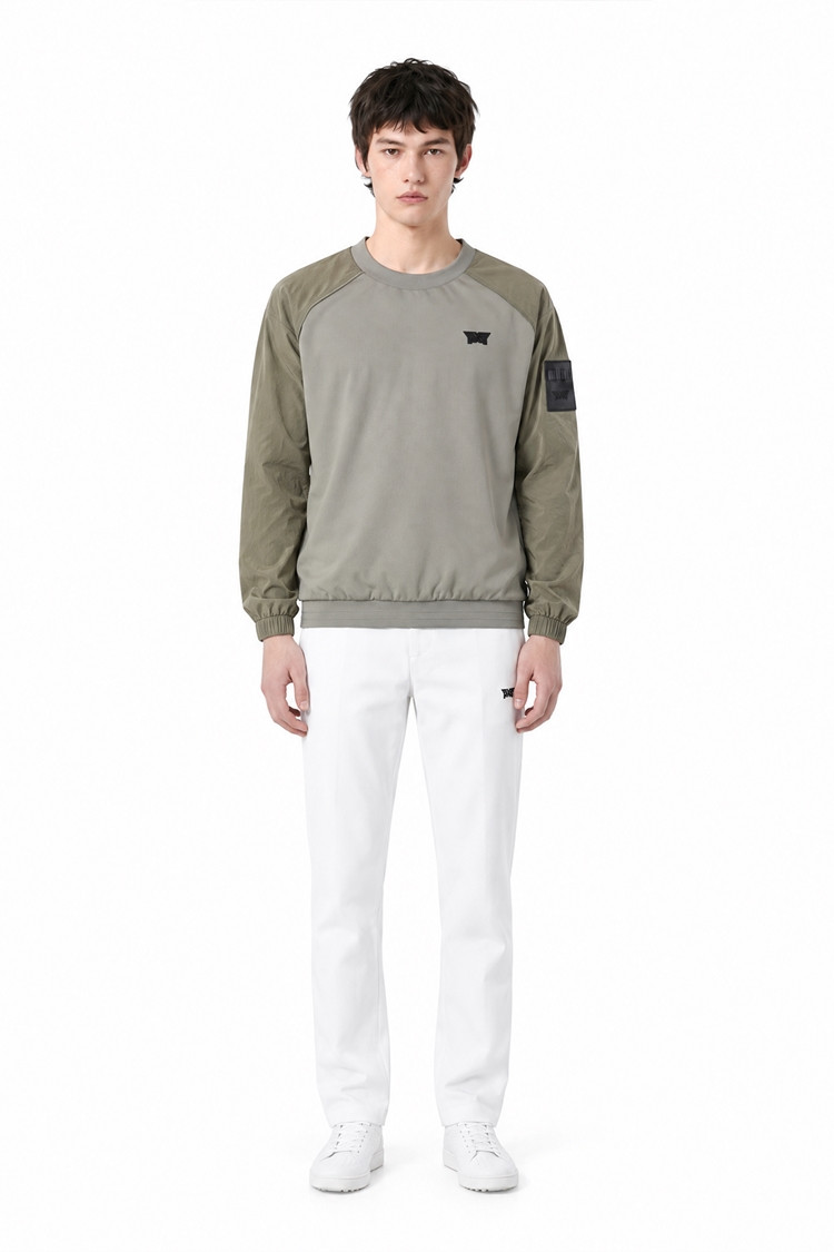 MEN GENO WOVEN HYBRID ROUND LONG SLEEVE PKFPM150805 BEIGE 상품 이미지 1