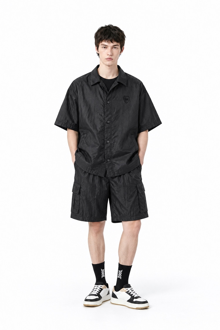 MEN SHORT PANTS PKFPM520121 BLACK 상품 이미지 1