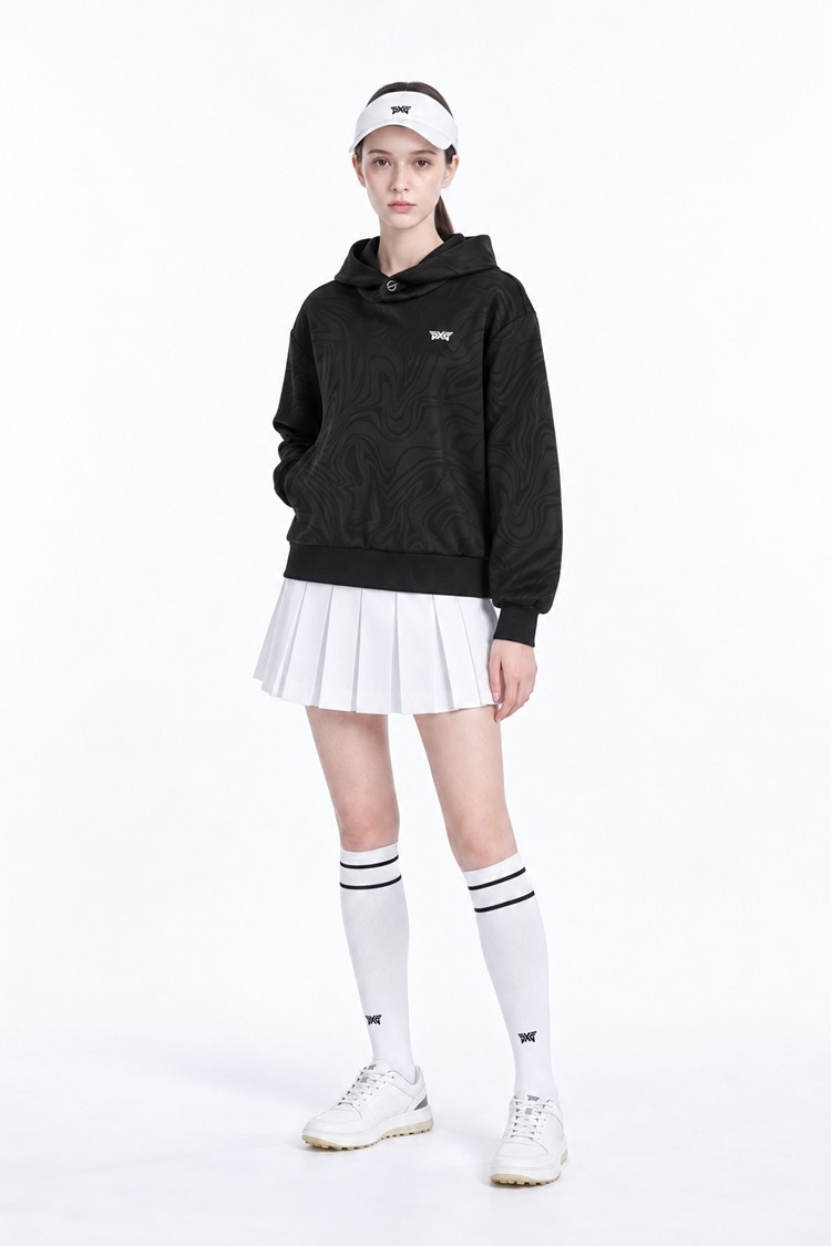 WOMEN DAMASCUS HOOD LONG SLEEVE PKFPW150521 BLACK 상품 이미지 1