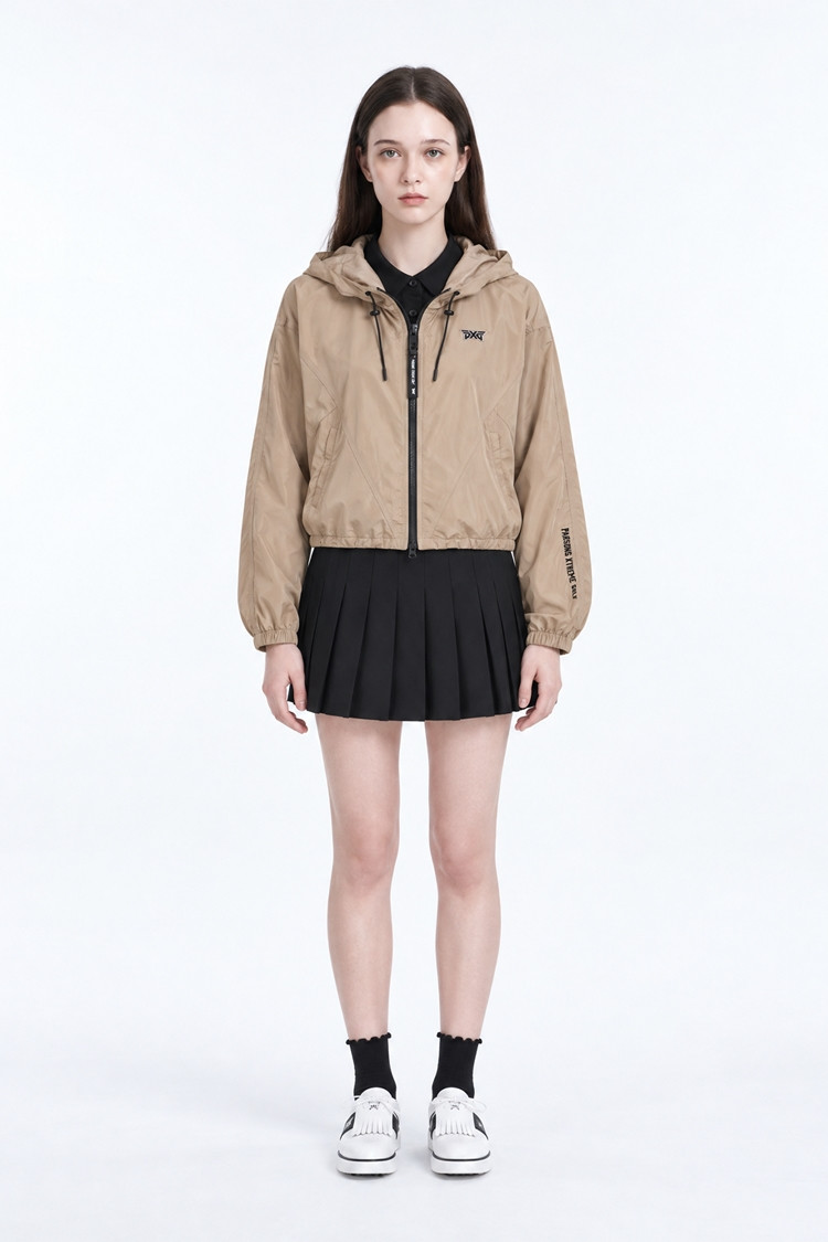 WOMEN ESHORT SLEEVEENTIAL HOOD JACKET PKFPW610205 BEIGE 상품 이미지2