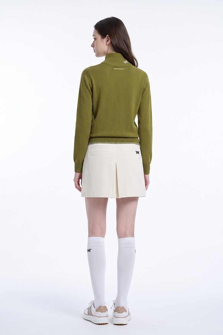 WOMEN CASHMERE SWEATER PKFCW410908 MOSS GREEN 상품 이미지 1