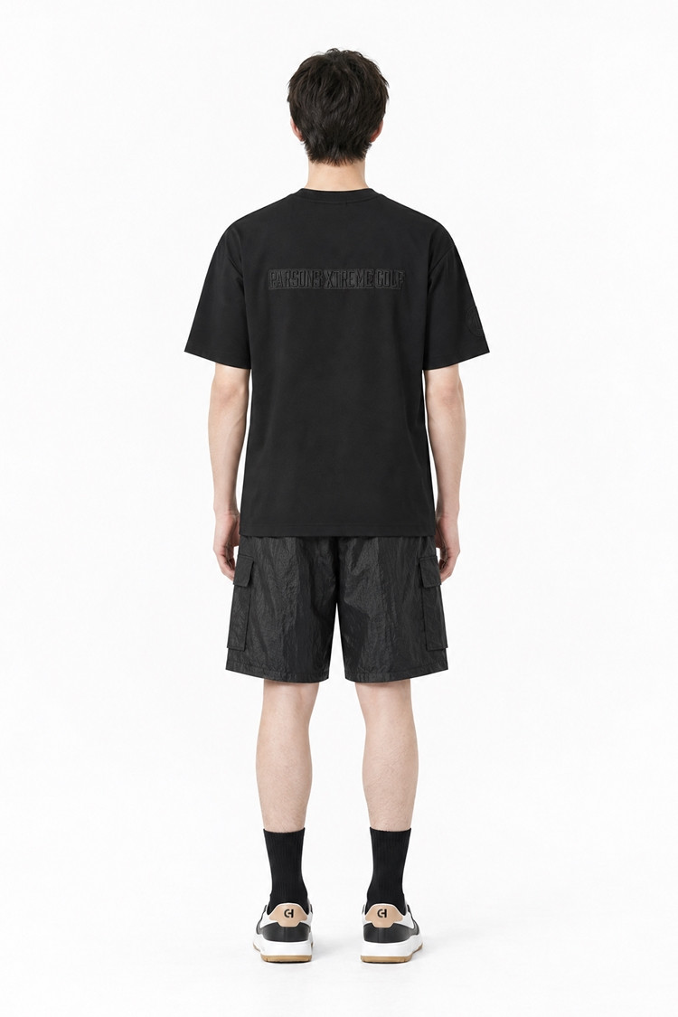 MEN LOGO ROUND SHORT SLEEVE PKFPM120121 BLACK 상품 이미지 1