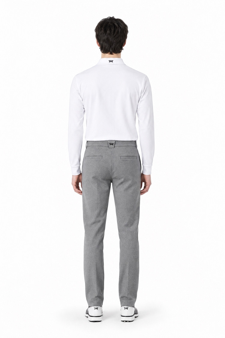 MEN ESSENTIAL COLLAR LONG SLEEVE PKFPM210601 WHITE 상품 이미지 1