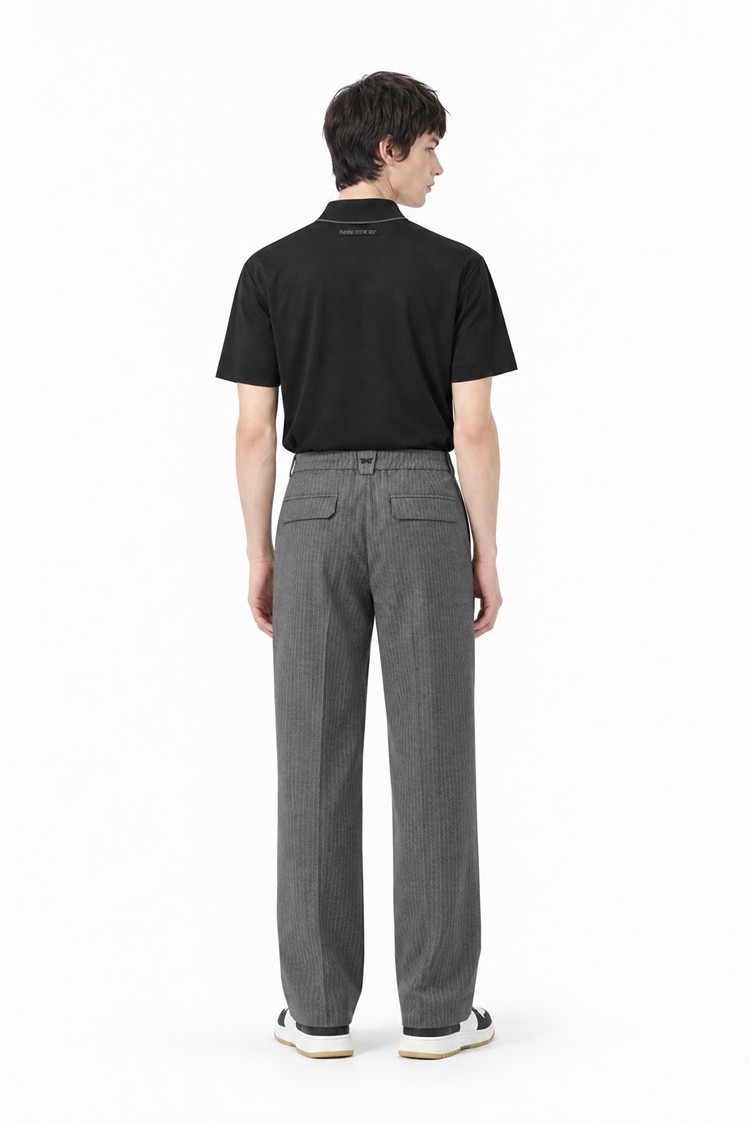 MEN ONE POINT COLLAR SHORT SLEEVE PKFPM220221 BLACK 상품 이미지 1