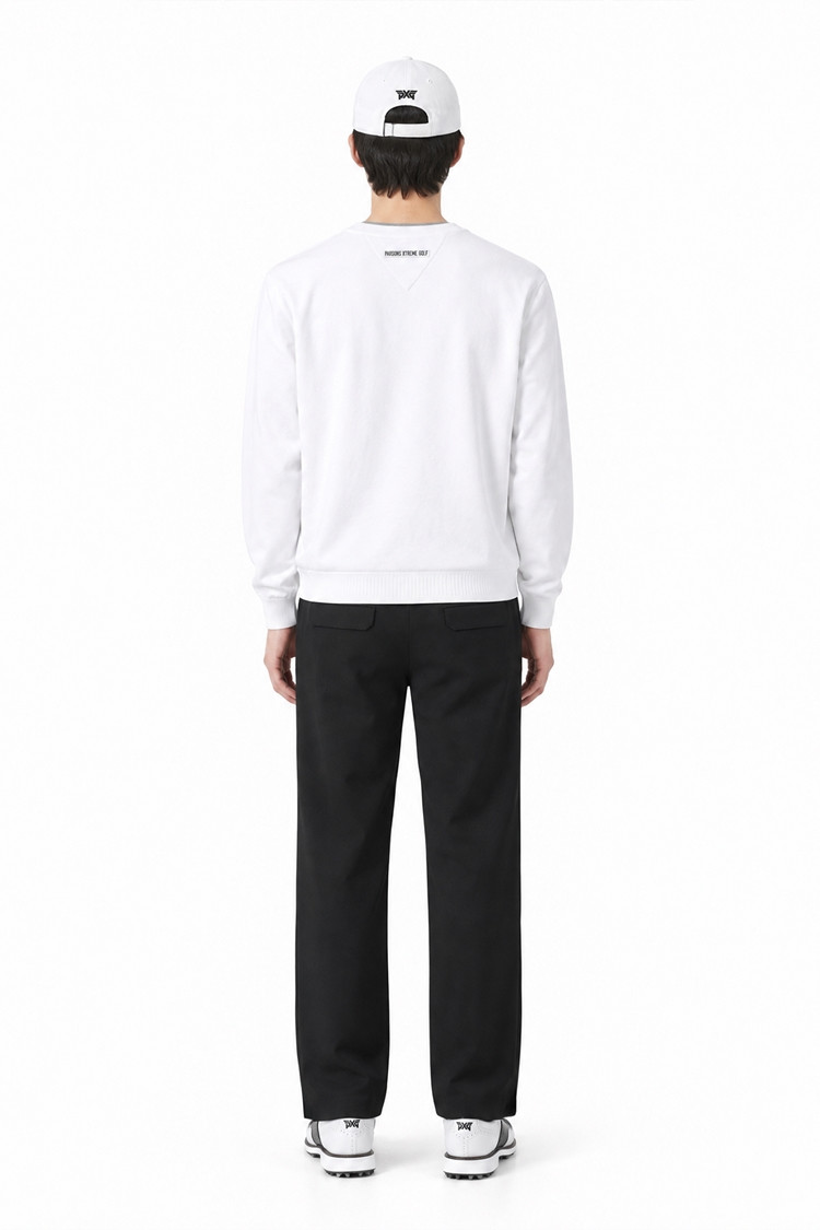 MEN ESSENTIAL ROUND NECK SWEATER PKFPM410401 WHITE 상품 이미지 1