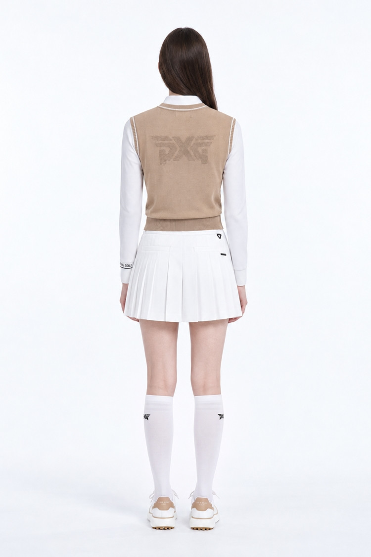 WOMEN BASIC SWEATER VEST PKFPW420305 BEIGE 상품 이미지 1